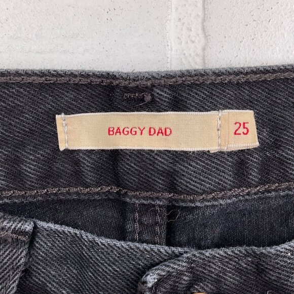 Levis‎ Jeans Women 25Wx30L ACT 26x28 Black Baggy Dad PC9-A3494-0018 Distressed - Picture 5 of 15